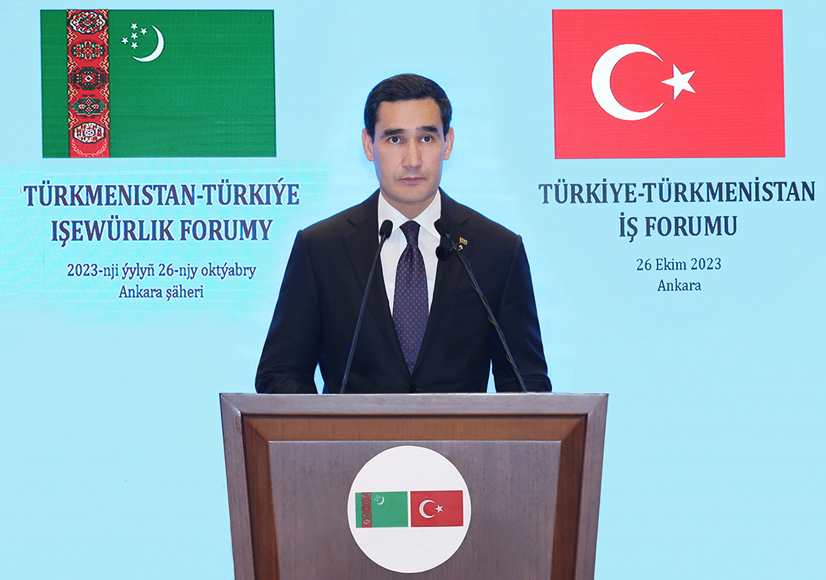 Speech by President of Turkmenistan Serdar Berdimuhamedov at the Turkmen-Turkish business forum